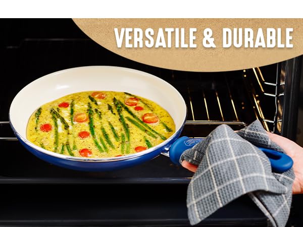 GreenLife, color, easy release, durable, versatile, colorful, PFAS, clean cookware, pots and pans