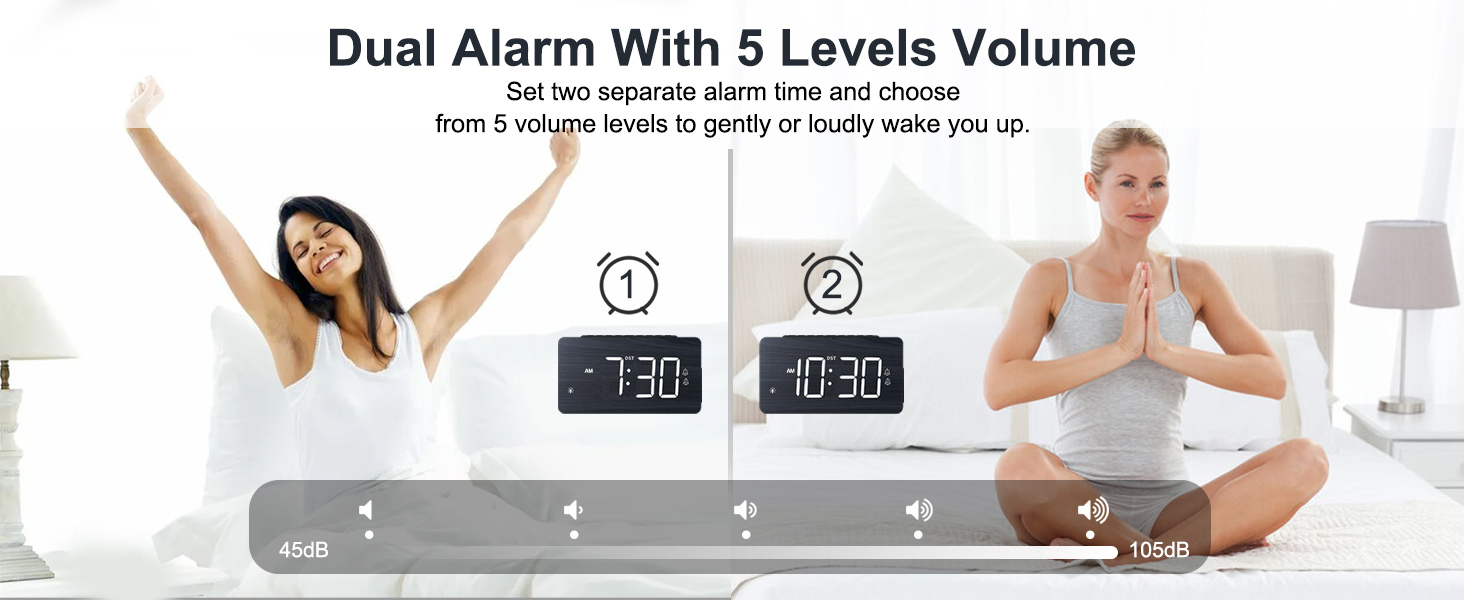 Wooden Digital Alarm Clock