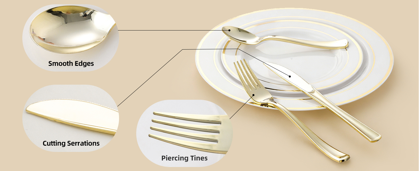 Gold Plastic Silverware