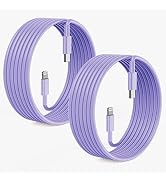 2Pack Purple Fast Charger Cable 10ft [Apple MFi Certified], USB Type C to Lightning Cable 10 Foot...