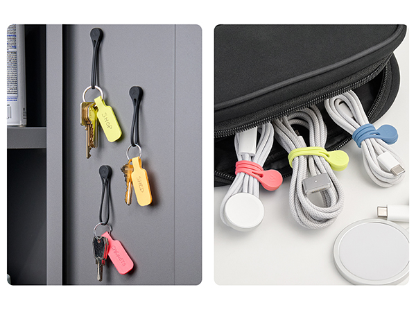 Silicone ties for cords and cables beat rubber bands and bread ties every time