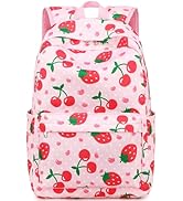 BTOOP Kids Backpack for Preschool Girls Strawberry Cherry Kindergarten Bookbag 15 inch Toddler Tr...