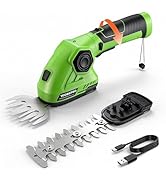 WORKPRO Cordless Grass Shear &amp; Shrubbery Trimmer - 2 in 1 Handheld Hedge Trimmer 7.2V Electric Gr...