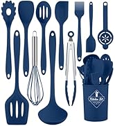 Kitchen Utensils Set-12 Pieces Silicone Cooking Utensils Set (Dishwasher Safe) 392°F Heat Resista...