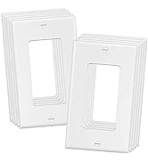 1-Gang Decorator Wall Plate Switch Cover Receptacle Outlet Cover Plates for Light Switches, Dimme...