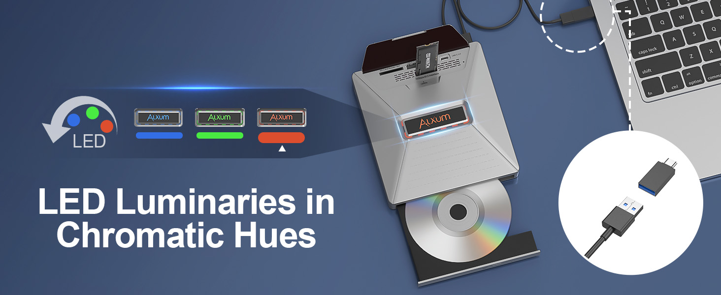 External CD DVD Burner with M.2 Interface