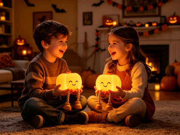 Pumpkin Night Lights as Playmates for Children