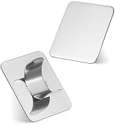 UKCOCO 2PCS Nail Art Ring: Stainless Steel Makeup Mixing Palette Ring Nail, Silver Mixing Tool fo...