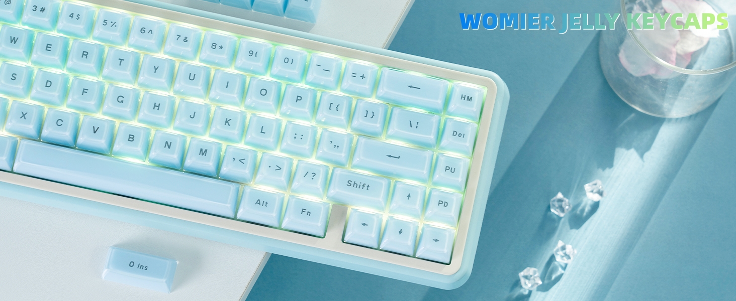 Jelly Keycaps, Mechanical Keyboard for keycaps Set, OEM Profile Clear Key Cap