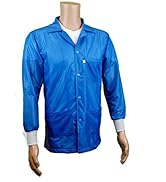 Static Care ESD Jacket,Medium Weight 90% Polyester, 10% Carbon Fabric with Lapel Collar and Knit ...