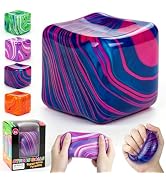 Fidget Toys Squishy Stress Cube, Swirl Stress Cube Squishy Toys, Swirl Cubes Squishies for for An...
