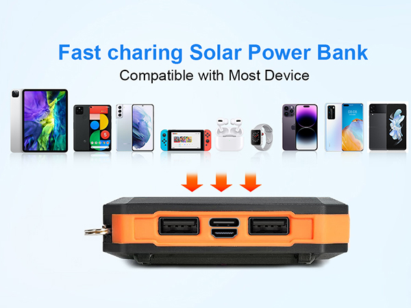 solar phone charger battery pack portable