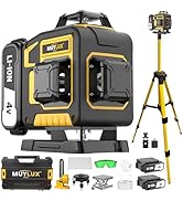 16 Laser Level with 1M Tripod, 4x360° Laser Line, Green Cross Line Laser with Tripod Self-Levelin...