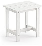 LUE BONA Outdoor Side Table, HDPS Small Outdoor Adirondack Side Tables, Outside End Table for Pat...