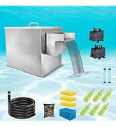 Carefree Fish Koi Pond Filter Box Stainless Steel Garden Water Waterfall Filtration Outdoor Horse...