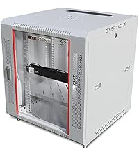 9U Wall Mount Server Rack Cabinet, 19” Locking Network Rack, 24” Deep, Glass Door, with Fan, PDU and...