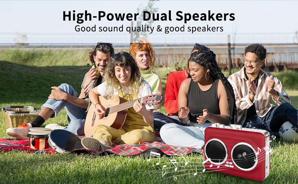 Dual Speaker Pure Stereo &amp;amp;Auto Reverse Cassette Player