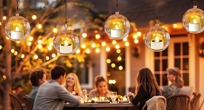 Waterproof Solar Tea Lights Outdoor Lighting, Pack of 8, Warm White