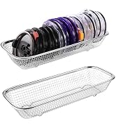 Yoku Made 2Pack Stainless Steel Tumbler Cup Lid Organizer Inside Cabinet, Mason Jar Lid Holder, R...