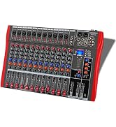 5 Core Audio Mixer DJ Equipment Digital Sound Board Karaoke XLR Mixers Professional 12 Channel Bl...