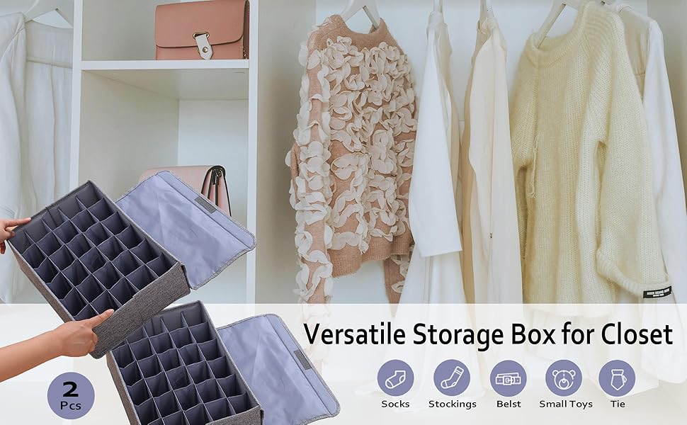 Versatile Storage Boxes with Lid and Independent Cells