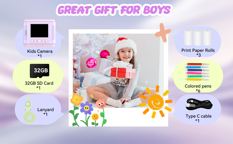 Instant Print Camera for Kids