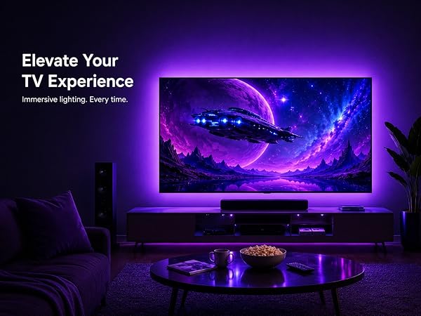 Elevate your TV nights with immersive RGB lighting. Bring movies and games to life.