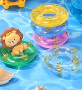 5pcs Mini Swimming Ring: 3.34in Cute Duck Lifebuoy Decorative Dollhouse Accessories Phot...