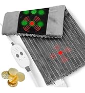 Dowin Far Infrared Heating Pad - Natural Jade Vibrating Massaging Weighted Heating Pad for Neck a...
