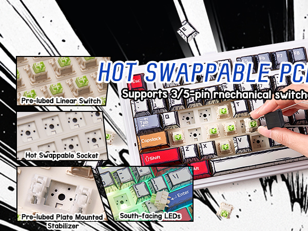  wireless mechanical keyboard