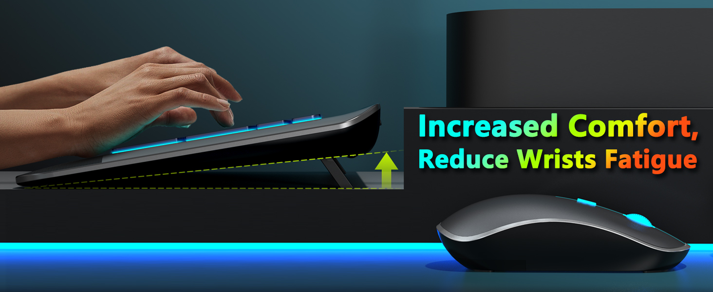 wireless keyboard and mouse ergonomic