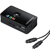 HomeSpot Bluetooth 5.2 Transmitter Adapter for TV Audio Optical aptX Low Latency Delay, 3.5mm Aux...