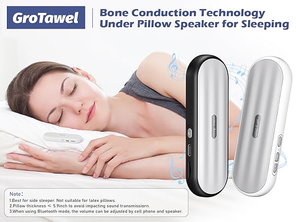 private bluetooth speaker under pillow