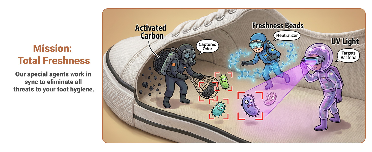 Our special agents work in sync to eliminate all threats to your foot hygiene.