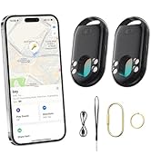 TECKNET 3-in-1 Air Tracker Tag 2-Pack (iOS Only), Rechargeable Smart Bluetooth Tracker, 100dB Ala...