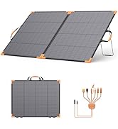 MHPOWOS 200 Watt Bifacial Portable Solar Panel, 20V Foldable Solar Charger for Power Station, IP6...