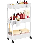Pipishell Slim Storage Cart with Wheels, Bathroom Cart Organizer Storage Small, Rolling Carts for...