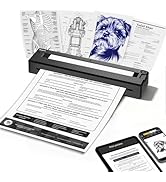 Bagana Portable Printers Wireless for Travel, Bluetooth Thermal Small Printer Supports 8.5" x 11"...