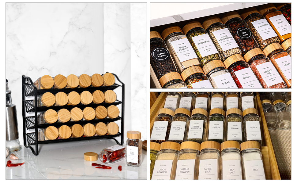 glass spice jars
