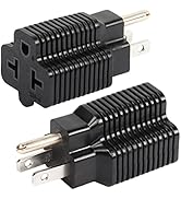 CERRXIAN 4 in 1 15 Amp to 20 Amp Plug Adapter, NEMA 5-15P to 5-15R Adapter,5-15P to 5-20R,5-15P t...