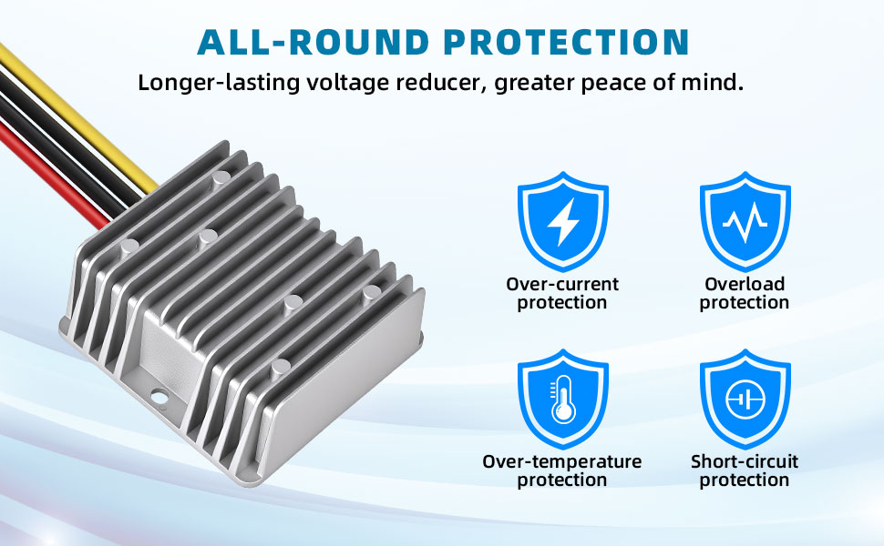 All-Round Protection. Longer-lasting voltage reducer, greater peace of mind.