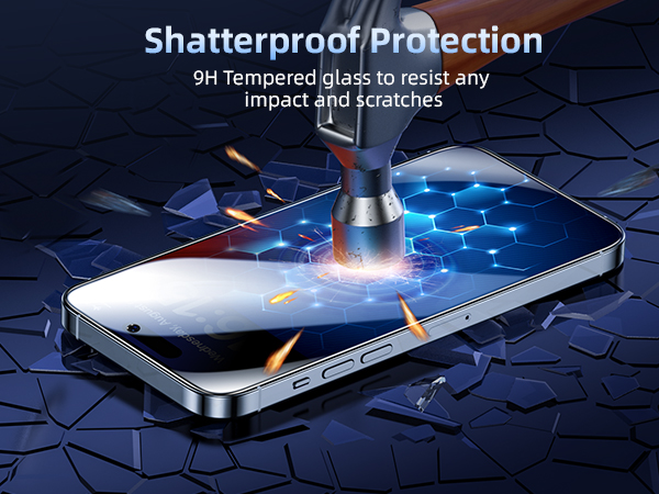 shatterproof protection 9h tempered glass to resist scratches