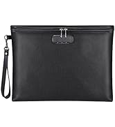 Fireproof Document Bag with Lock, ZOOPIP 14.3"x10.2" Fireproof and Waterproof Money Bag with Zipp...