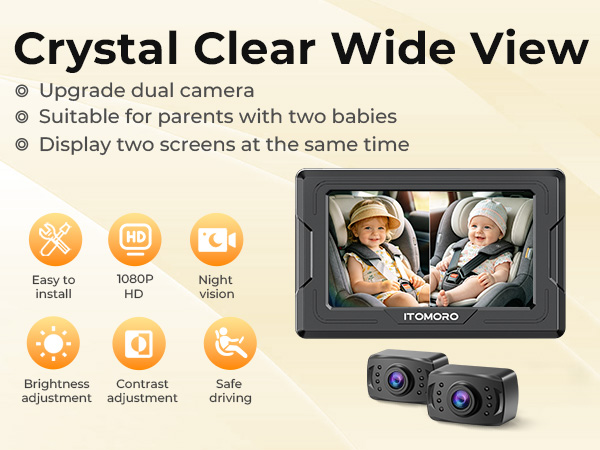dual baby car camera