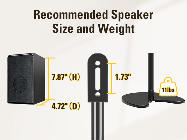  Height Adjustable Speaker Stands Mounts