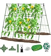 53x53 Cucumber Trellis for Raised Bed - A Frame Vegetable Support - Garden Trellis for Climbing P...