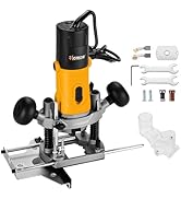 Hoteche Electric Router,7.1A(850W) Electric Plunge Woodworking Router Kit, Hi-speed Motor,5 Varia...