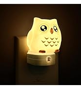 L LOHAS LED Owl Night Light for Kids, 3D Owl Night Light Plug in Wall, Dusk to Dawn Sensor, 8-Col...