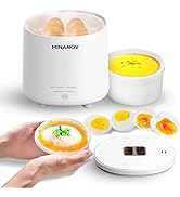 MINANOV Electric Egg Cooker - Smart Egg Cooker for Hard Boiled, Soft Boiled, Steamed Egg, Onsen T...