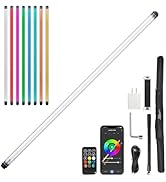 uyled P120 RGB Handheld Photography Light, APP Control 1350 Lumen LED Video Light Wand 360°Full C...